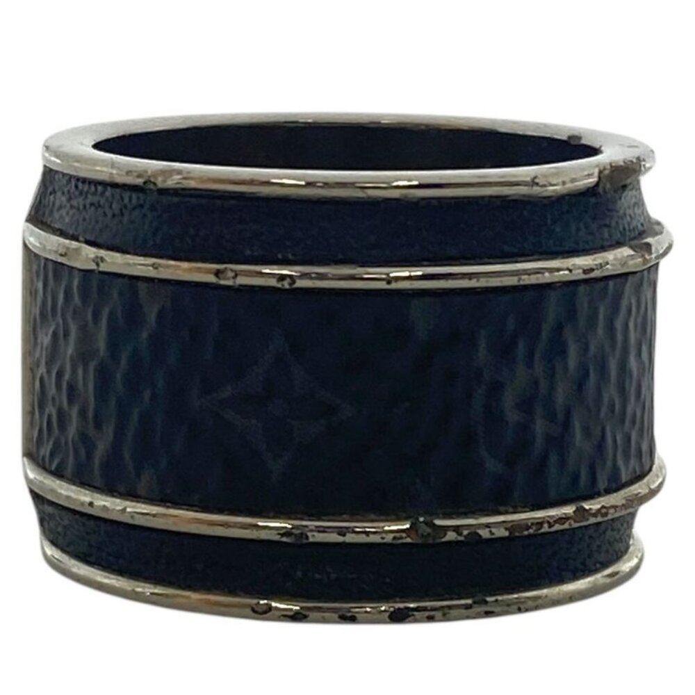 Louis Vuitton Bag Monogram Eclipse Ring Silver Me… - image 5